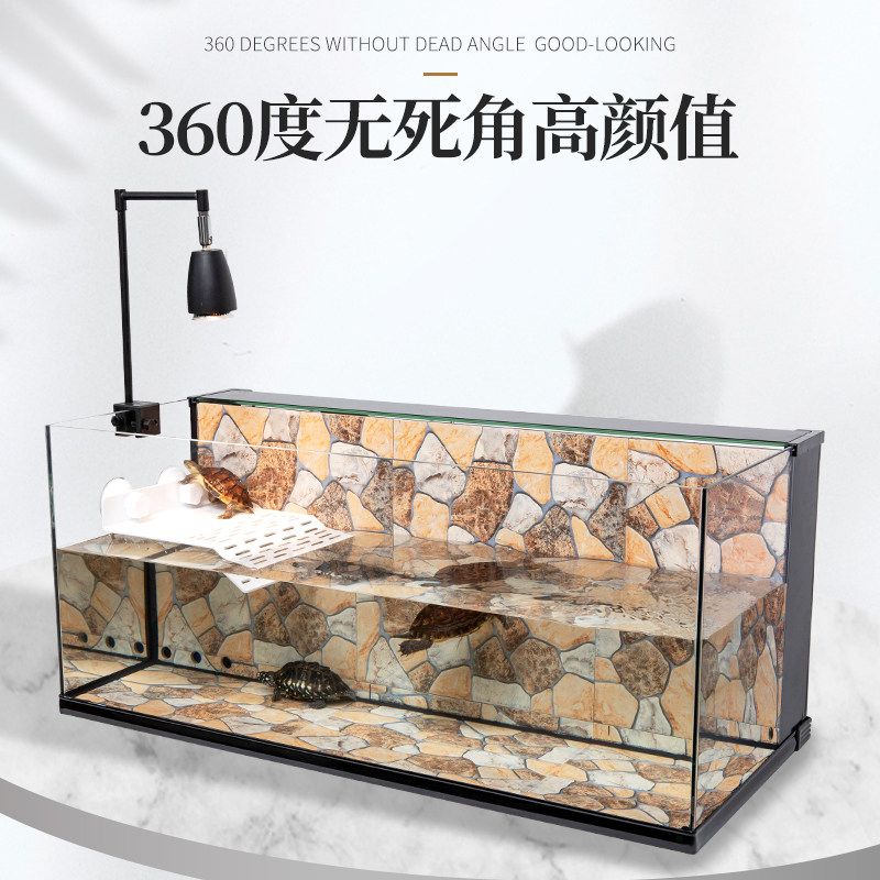 深水乌龟缸大型家用背滤养乌龟专用专业玻璃o鱼缸生态缸鱼龟混养