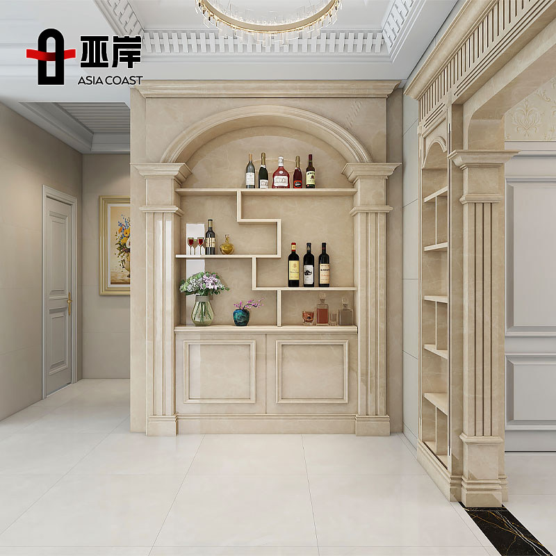 欧式罗马柱石材酒柜垭口门t套包边门框大理石雕花拱形门洞装饰定