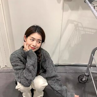 加厚版!慵懒风灰色麻花圆领套头毛衣女春秋新款韩版宽松学生针织