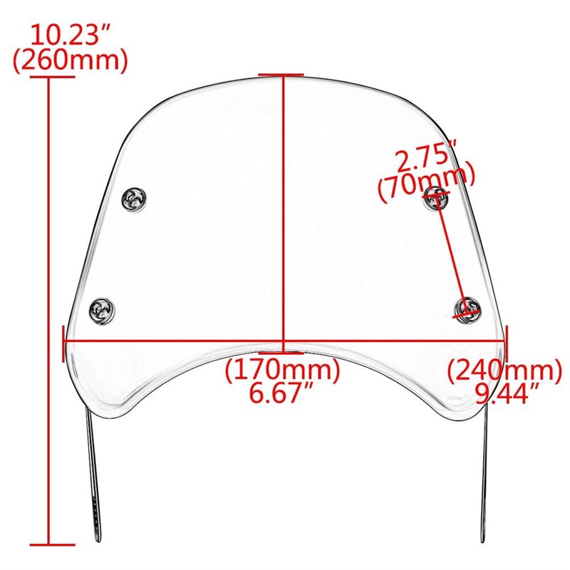 Universal Retro Headlight Windscreen Wind Deflector Fairing 农机/农具/农膜 农机配件 原图主图