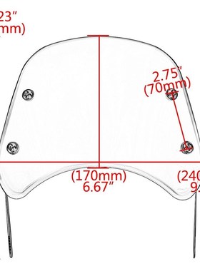 Universal Retro Headlight Windscreen Wind Deflector Fairing