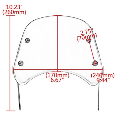 Universal Retro Headlight Windscreen Wind Deflector Fairing