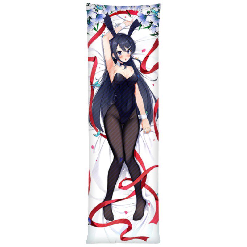 雪橙萌漫 樱岛麻衣等身抱枕青春猪头少年不会梦到兔女郎学姐枕套