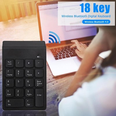 ltra Slim 18 Keys Bluetooth Numeric Keypad Number Pad Mini D