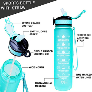 Water Bottle Miaoqia Motivational Sports Portable 推荐