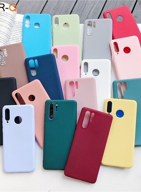 candy color silicone phone case for huawei p30 lite pro p20