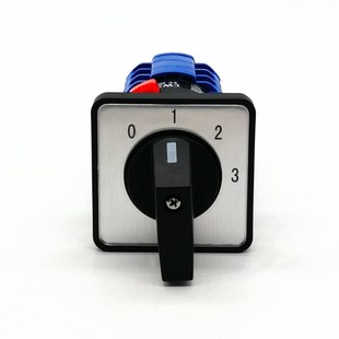 四挡三节 H0222 单孔安装 三路旋钮转换 3C万能转换开关 LW39B