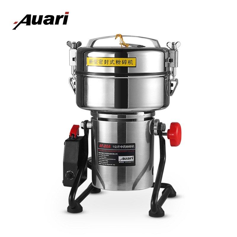 auari奥力500克三七中药c材粉碎机打粉机商用电动钢磨粉机