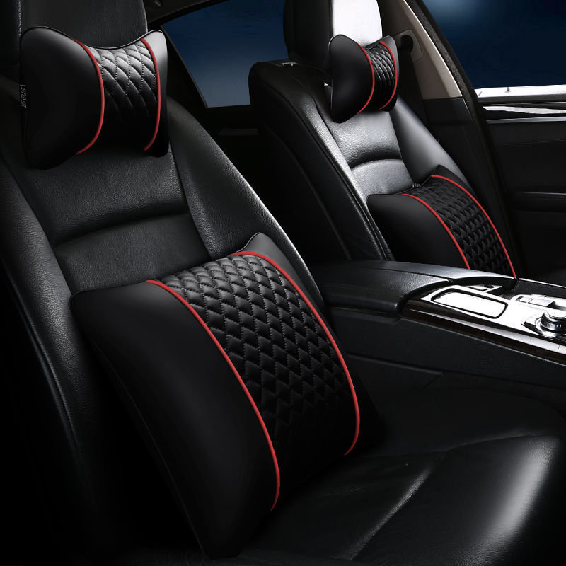 汽车腰靠护腰靠垫靠背座椅腰枕司机车用抱枕一对靠车X载腰垫头枕