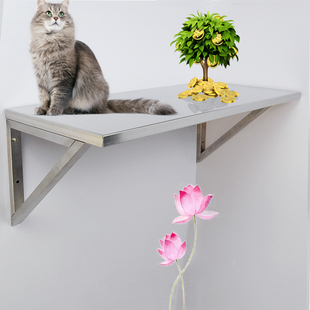 置物架隔板钢板上墙承重壁挂架厨房墙壁杂物架微波炉托架三角支架