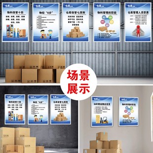 仓库管理标识物料管理标准仓库管理制度牌安全管理制度牌墙贴海报