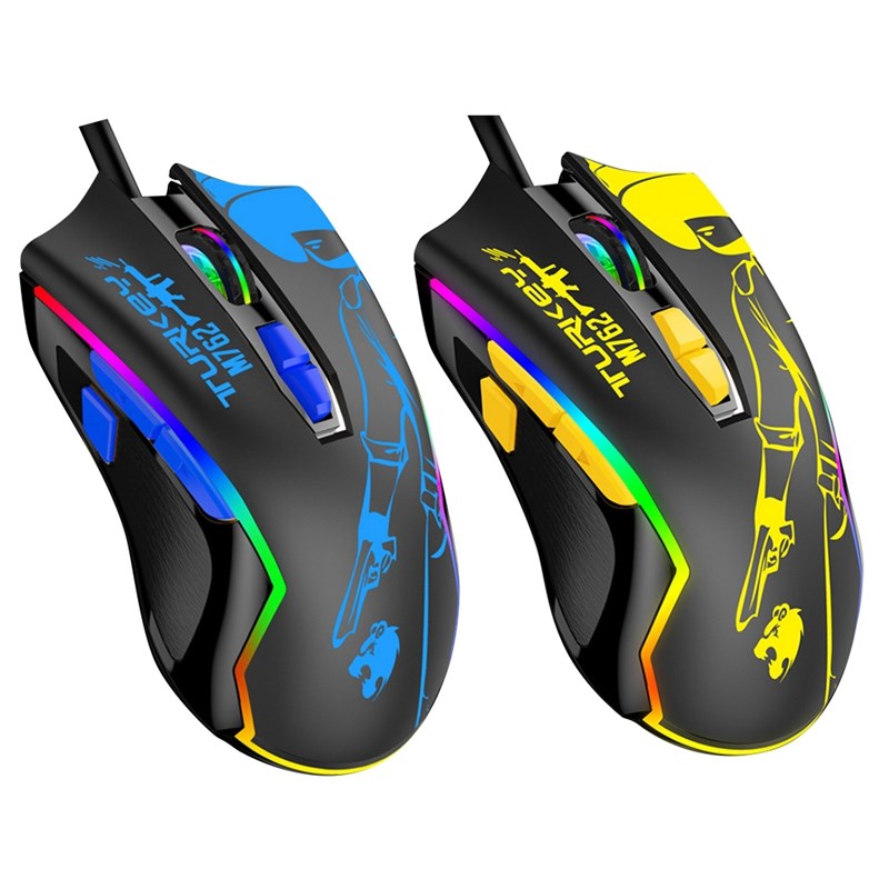 Kcpds M762 Gaming Mouse, 6-Speed Dpi Free Switching Rgb Mobi