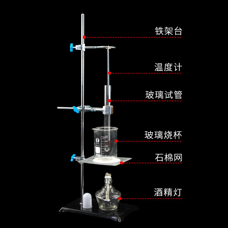 海波熔化实验融化和凝固实验物态变化液体水沸腾加热实验温度计烧