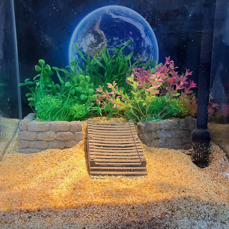 冬官手作 水泥混凝土鱼缸水族箱装饰摆件造景围墙梯田砖墙挡土墙