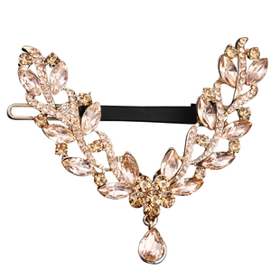 发夹一字夹后脑勺碎发夹小夹子女头饰顶夹水钻妈妈发卡成年女发饰