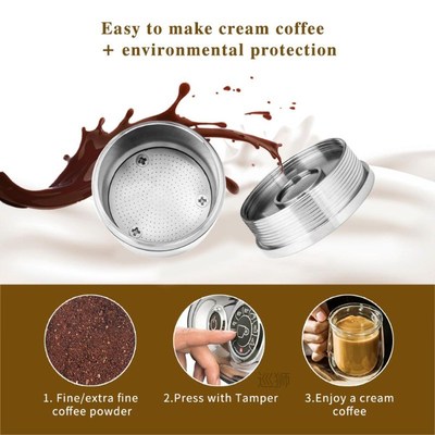 ICafilas Resuable Coffee Capsule Filter Fit for illy Coffee