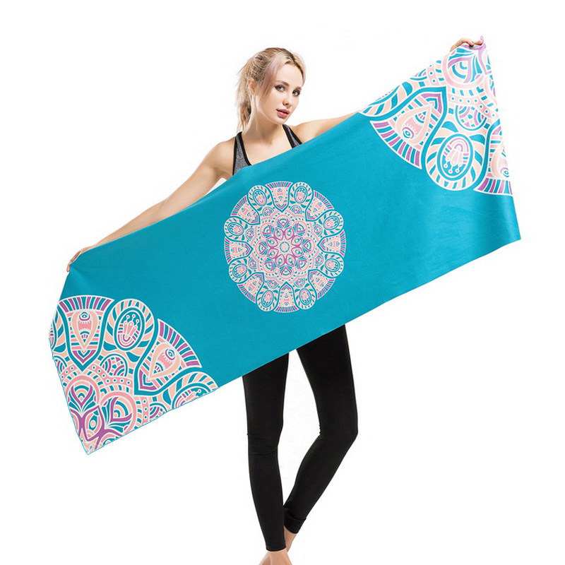 包边瑜伽巾铺巾防滑初学者吸汗毛巾加宽瑜伽毯子印花正品瑜珈布垫