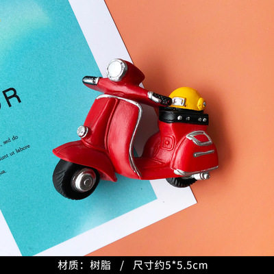 工厂销机车冰箱贴磁铁卡通3D立体交通工具汽车磁S铁家居装饰冰箱
