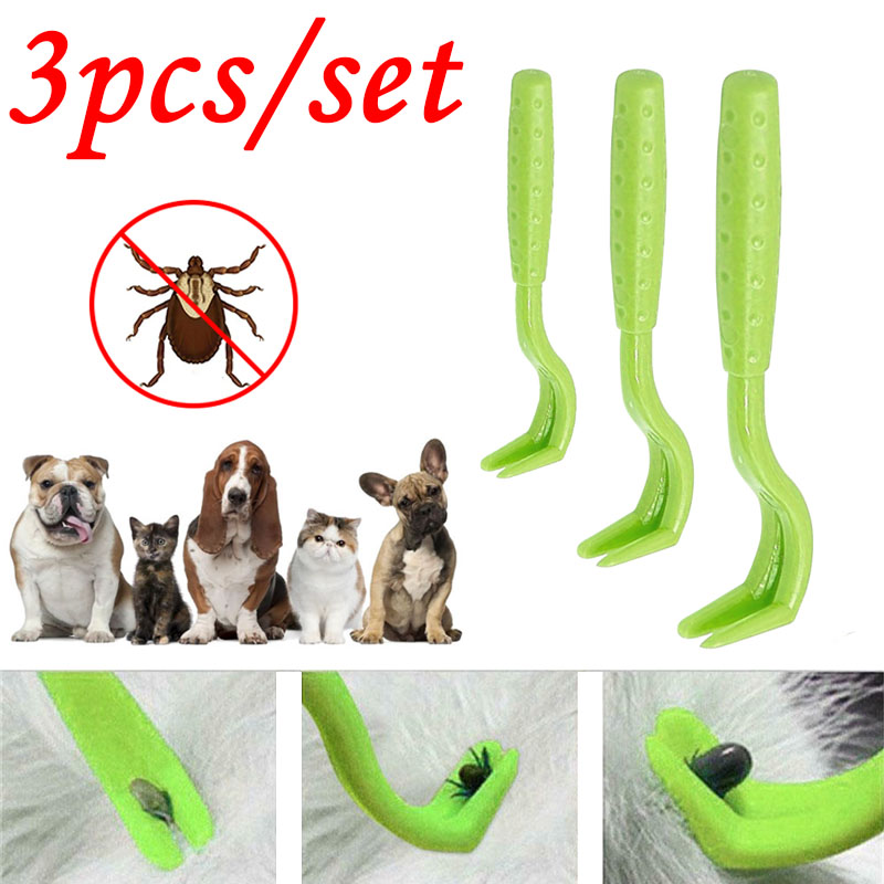 速发Flea Remover Hook Tick Removal Tweezer Ticks Pull Pet Ca 宠物/宠物食品及用品 橡胶球/球形玩具 原图主图