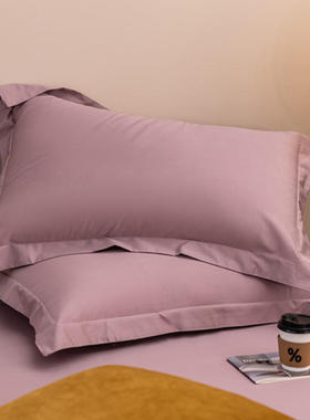 100支长绒棉大红色枕套p一对装48x74婚庆枕头套2022新款纯全棉单