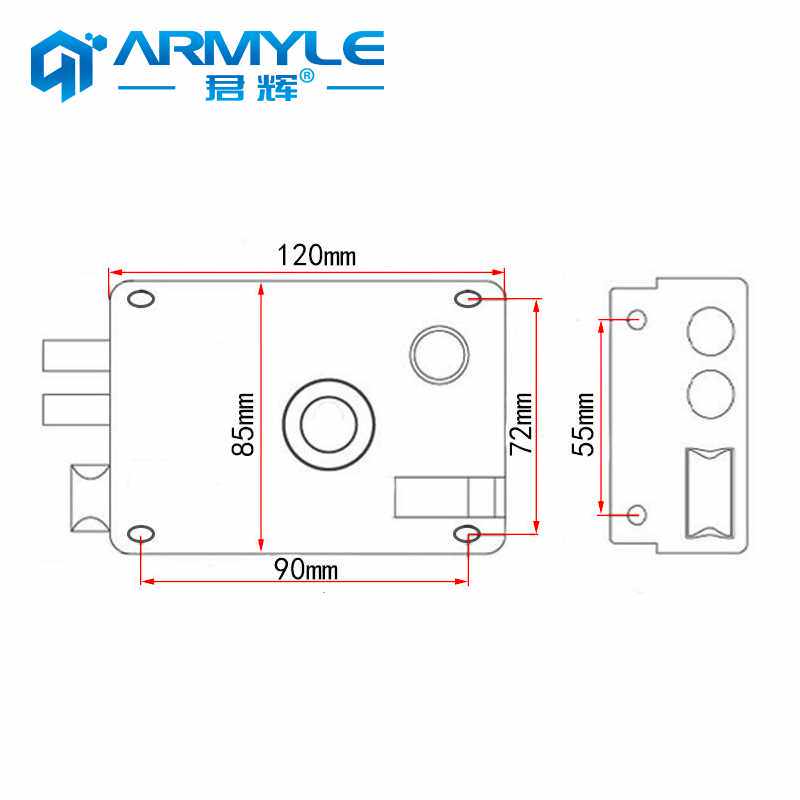 室内室外老式门装m防盗外铁红古铜锁门木门车库门三保险锁十字