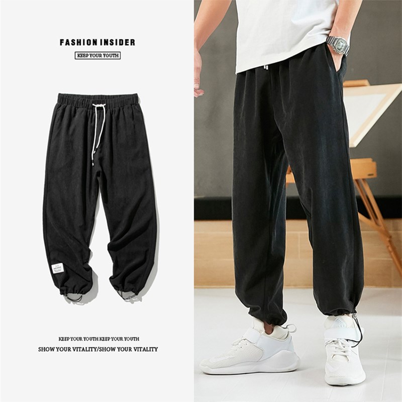 推荐Spring Summer Hip Hop Harem Pants Men Joggers Ankle-Leng