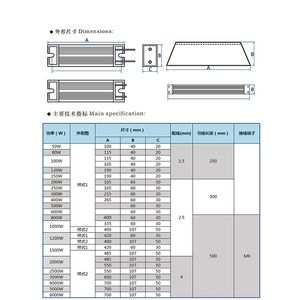 速发RXLG铝壳伺服再生变频器制动刹车电阻100W200W300W500W50R75R