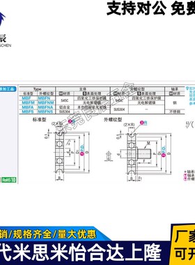 圆皮带惰轮MBFN MBF28-2.6 38-3.1 60-3.1 50-4.1 60-5.1