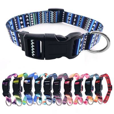 速发High Quality 10 Styles Bohemian Printing Dog Collars S-L