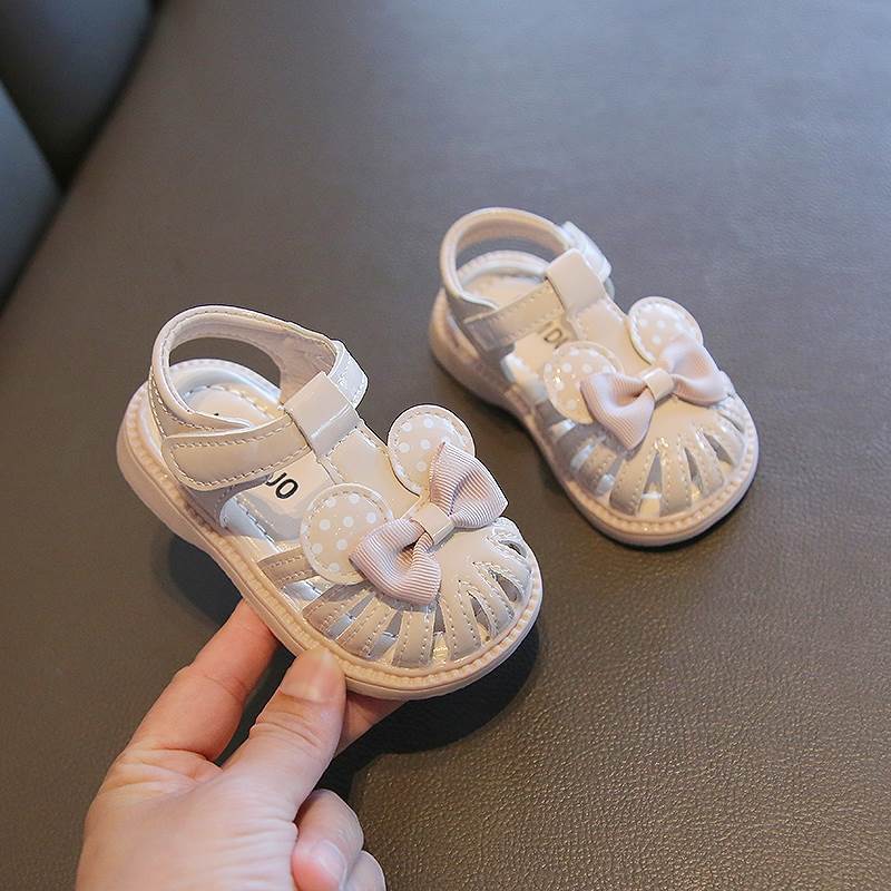 速发女宝宝夏季凉鞋公主婴幼儿学步鞋软底包头女童鞋子0-1-2-3岁