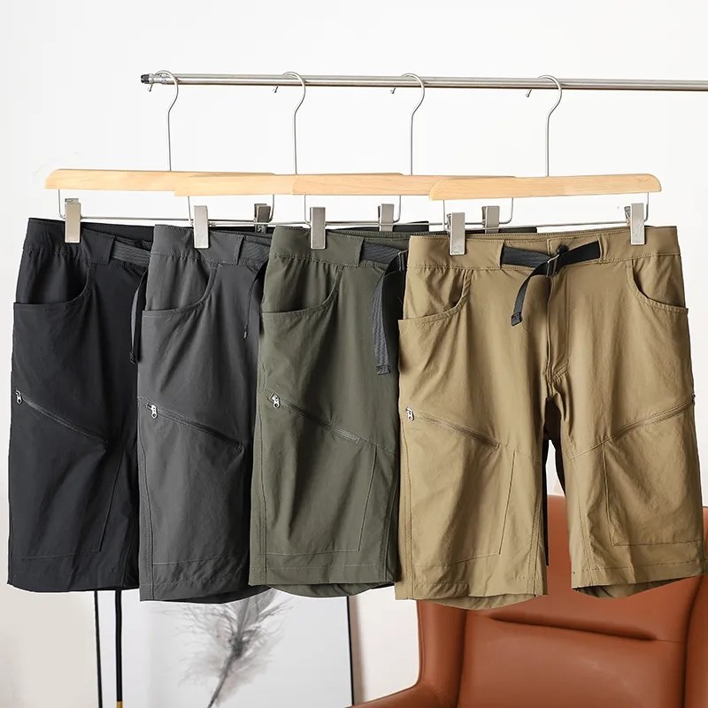 夏季多口袋夏季新款功能速干短裤男士立体剪裁防泼水户外休闲短裤