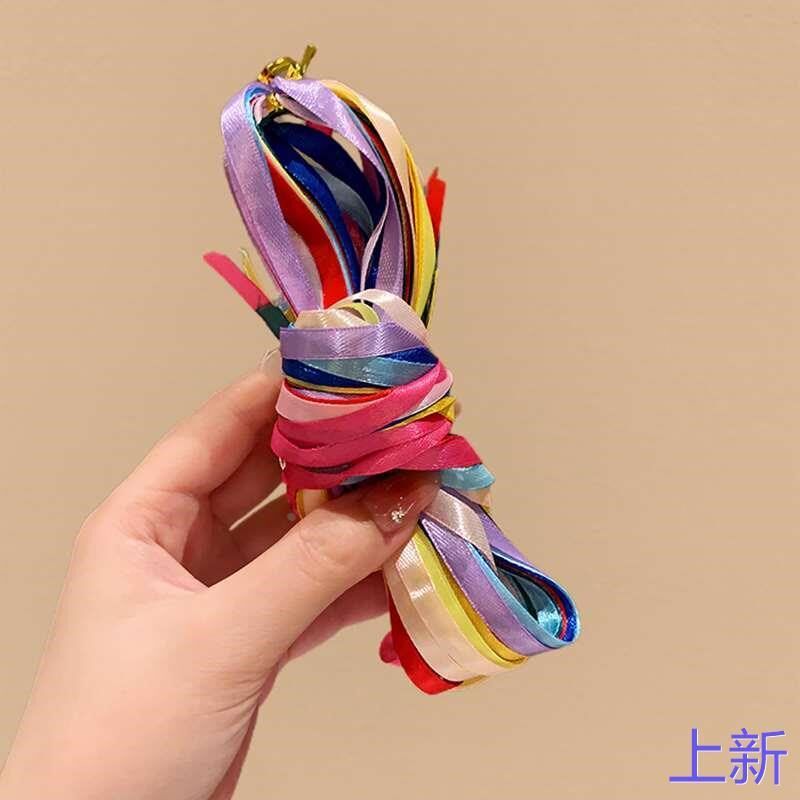 编发彩绳脏脏辫头绳发绳神器丝带头发头饰儿童彩色七彩发饰彩新款