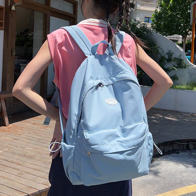 多巴胺轻便慵懒风双肩包高颜值糖果色户外旅游背包大学生小众书包