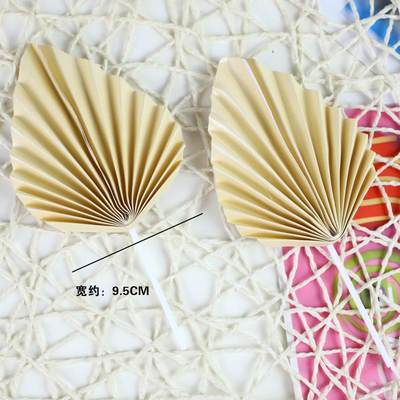 速发10Pcs/Set Newest Ins Paper Gold Red Leaves Cake Toppers