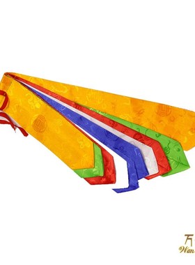 五色幡布镜子合金招财箭锡杖藏式招财旗财神幡长寿箭五彩幡招福箭