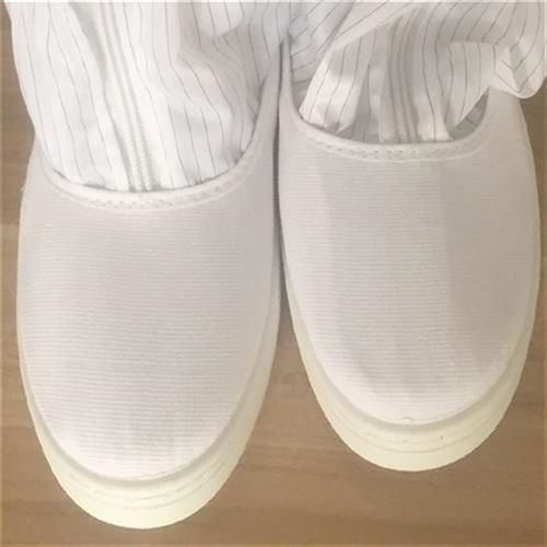 防静电帆布长筒鞋 透气无尘长筒靴 防尘高筒硬底洁净条纹工作靴.