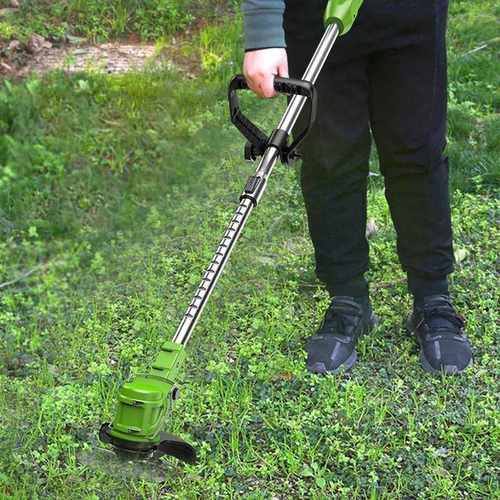 小型电动割草机家用充电式剪草机手持除草机器草坪修剪锂电打草机
