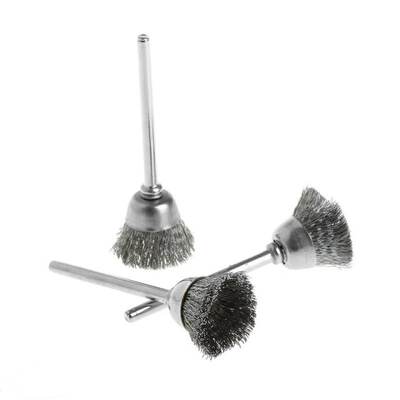 极速3Pcs/set Steel Wire Wheel Brush Head Abrasive Deburring