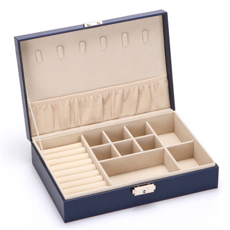 单层首饰盒PU皮饰品收纳盒首饰v收纳盒珠宝盒饰品包装盒265X180X6