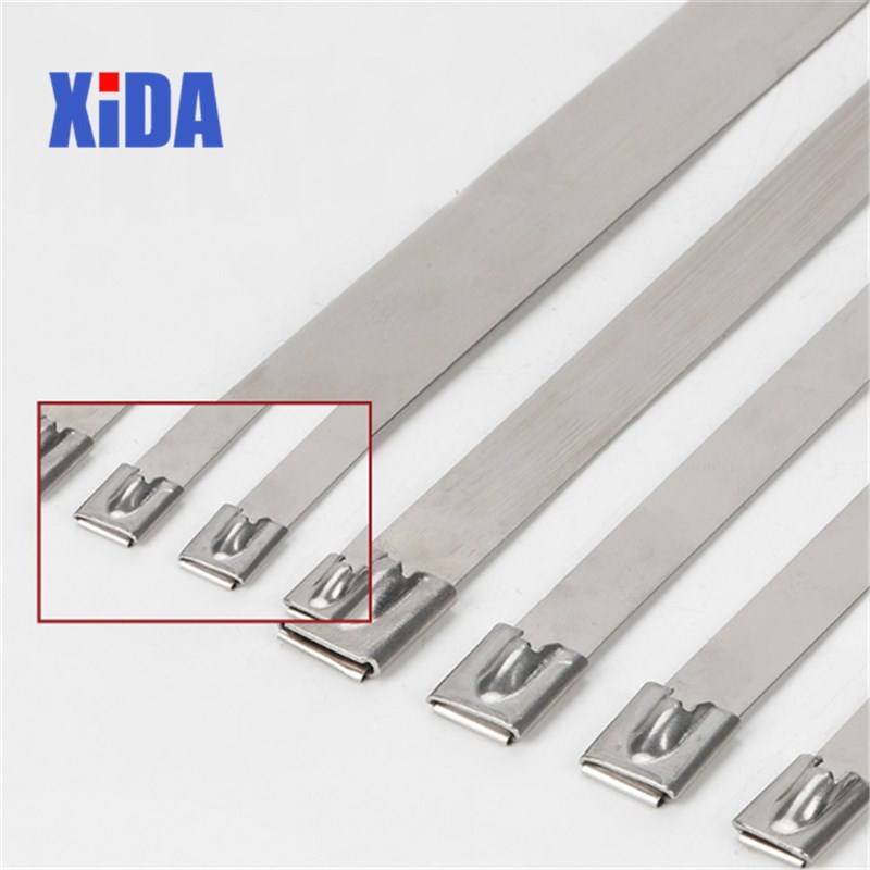 50Pcs S304 Stainless Steel Metal Cable Tie width 4.6mm Zip S