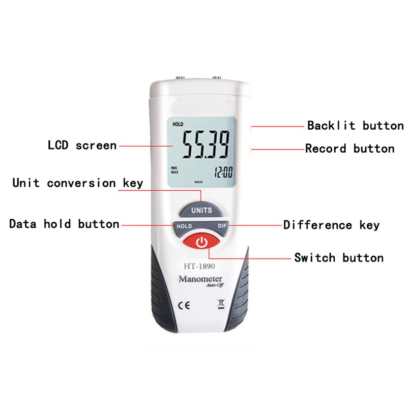 新品2022 Digital Manometer air pressure meter air pressure D