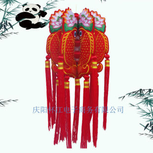 立体鱼灯挂件中国风刺绣庆阳香包礼品手工艺品室内客厅绣花饰品