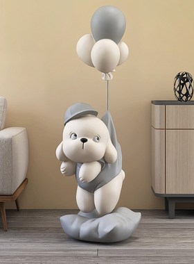 大型元气狗客厅装饰落地摆件家居饰品电视柜沙发开业乔迁新居礼品