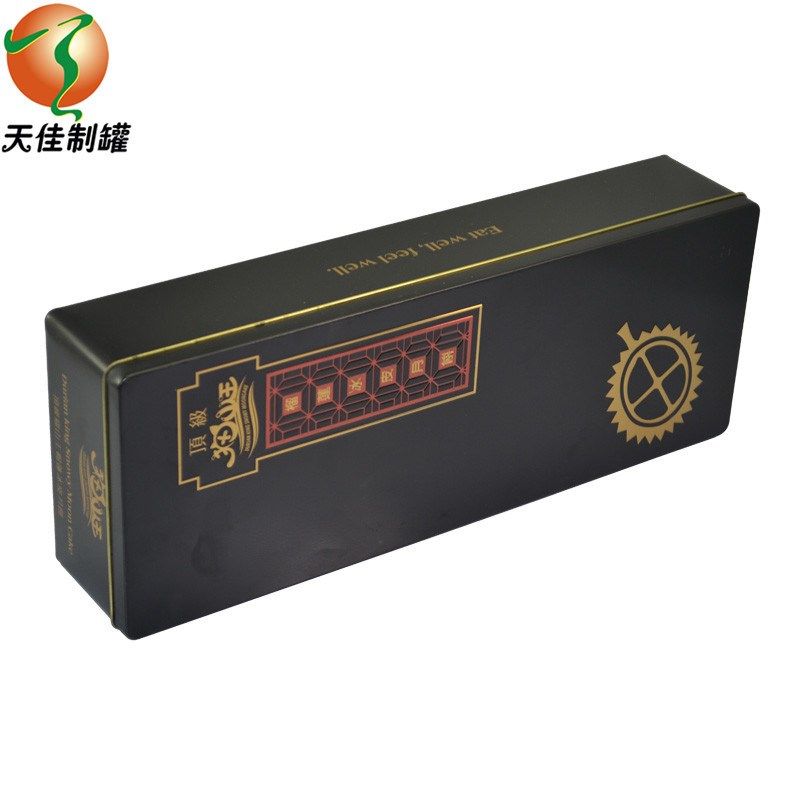 榴莲冰皮月饼铁盒包l装 4个装精美包装月饼盒 长方形马口铁盒厂家