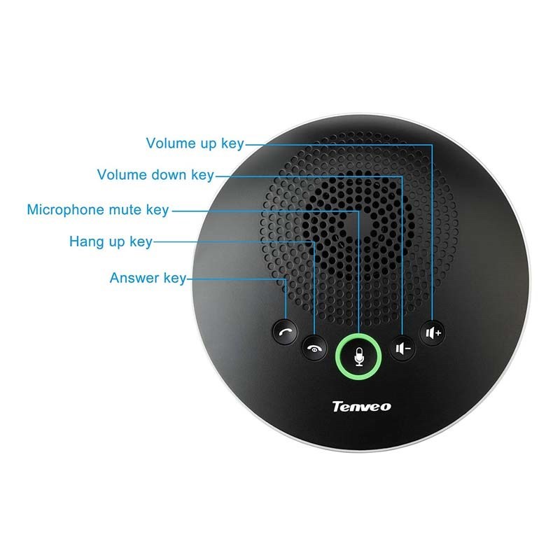 速发Tenveo USB Speakerphone Speaker Conference Phone 360°Vo