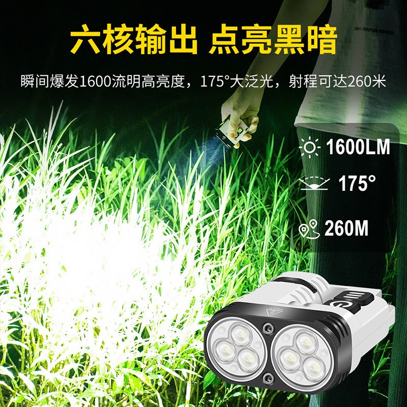 迷你强光手电筒户外露营灯铝合金1600流明钥匙扣灯磁吸ip68防水