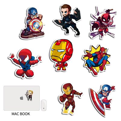 Disney 10/30/50pcs Cartoon Marvel Stickers The Avengers Wat