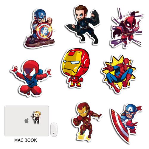 Disney 10/30/50pcs Cartoon Marvel Stickers The Avengers Wat