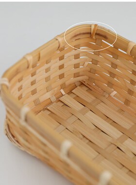 手艺人手作竹制h品竹编器皿长形收纳筐餐具筷子茶叶包小物收纳i.