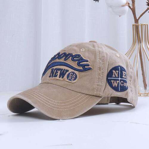热销2021 100% Washed Denim Baseball Cap Snapback Hats Summer